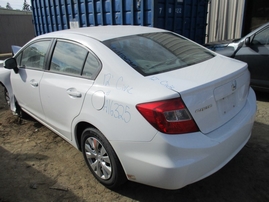 2012 HONDA CIVIC LX WHITE 4DR 1.8L VTEC AT A16325